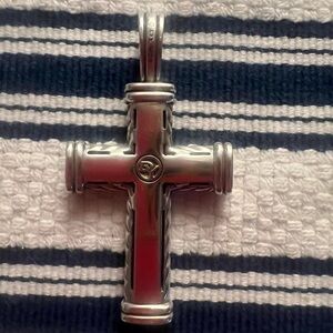 David Yurman Silver Cross Pendant